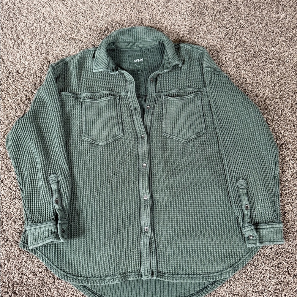 Aerie Lumberjane Waffle Knit Top
